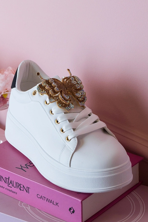 Zapatillas bicolor con mariposa de...