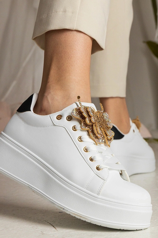 Zapatillas bicolor con mariposa de...