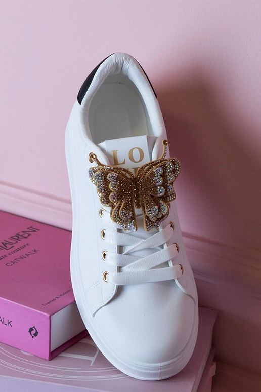 Zapatillas bicolor con mariposa de...