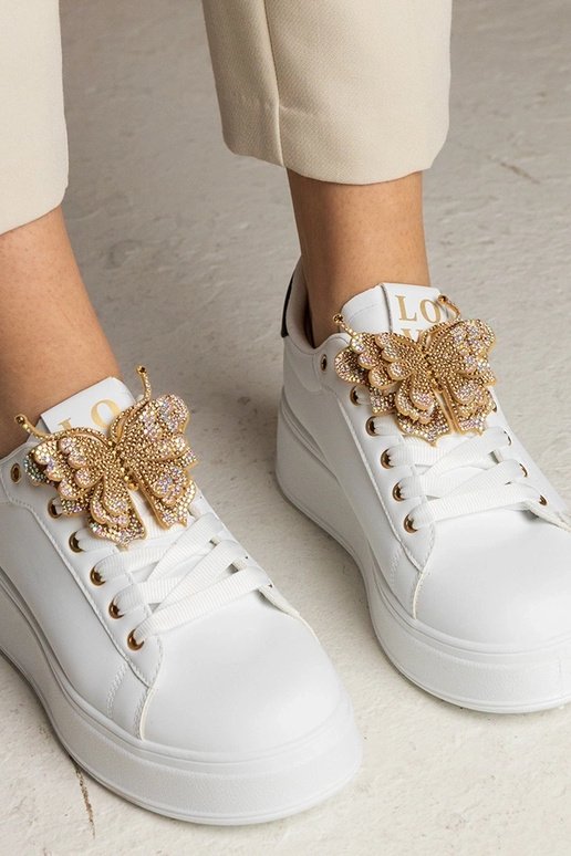 Zapatillas bicolor con mariposa de...