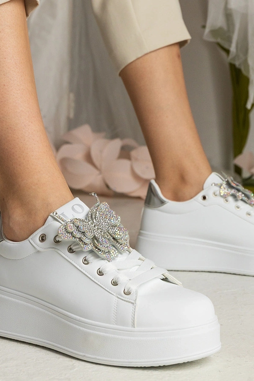 Zapatillas bicolor con mariposa de...