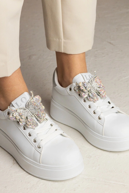 Zapatillas bicolor con mariposa de...