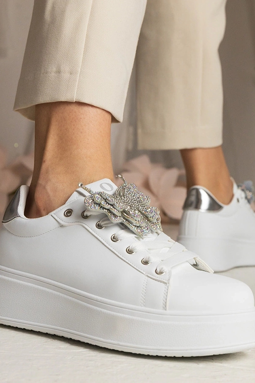 Zapatillas bicolor con mariposa de...