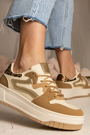 Zapatillas deportivas beige para mujer Seisha