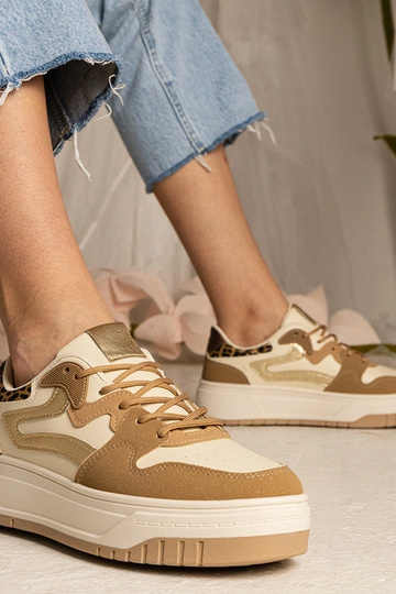 Zapatillas deportivas beige para mujer Seisha 2