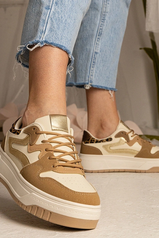 Zapatillas deportivas beige para...