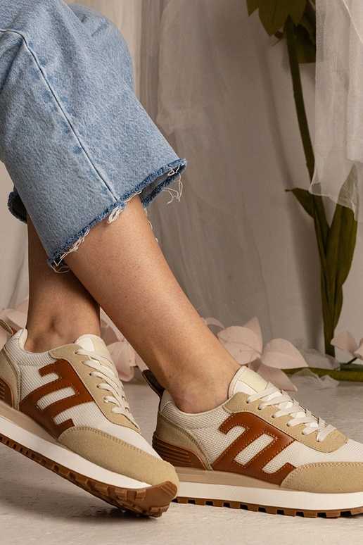 Zapatillas deportivas beige para...