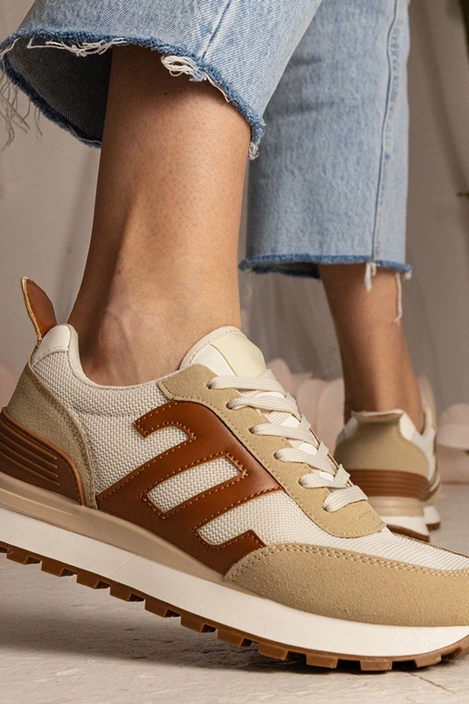 Zapatillas deportivas beige para...