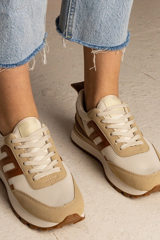 Zapatillas deportivas beige para...