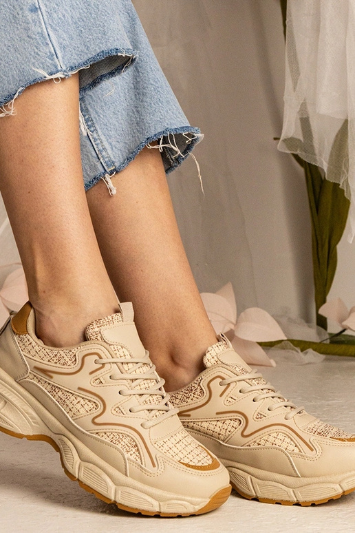 Zapatillas deportivas beige para...