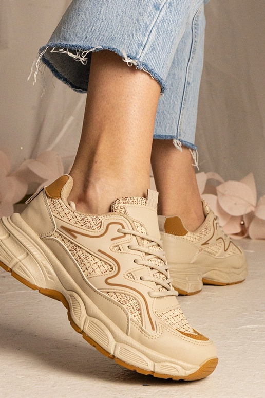 Zapatillas deportivas beige para...