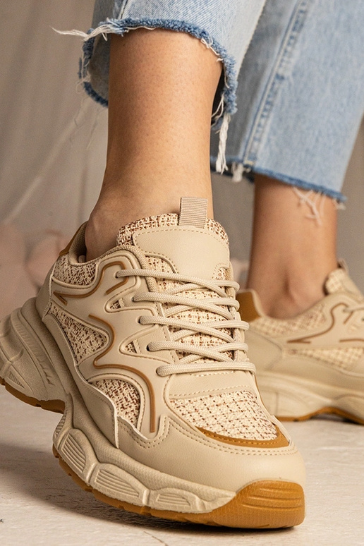 Zapatillas deportivas beige para...