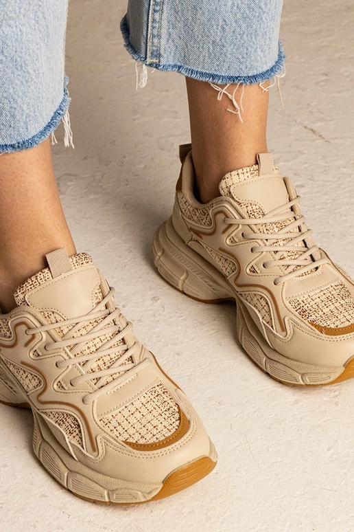 Zapatillas deportivas beige para...