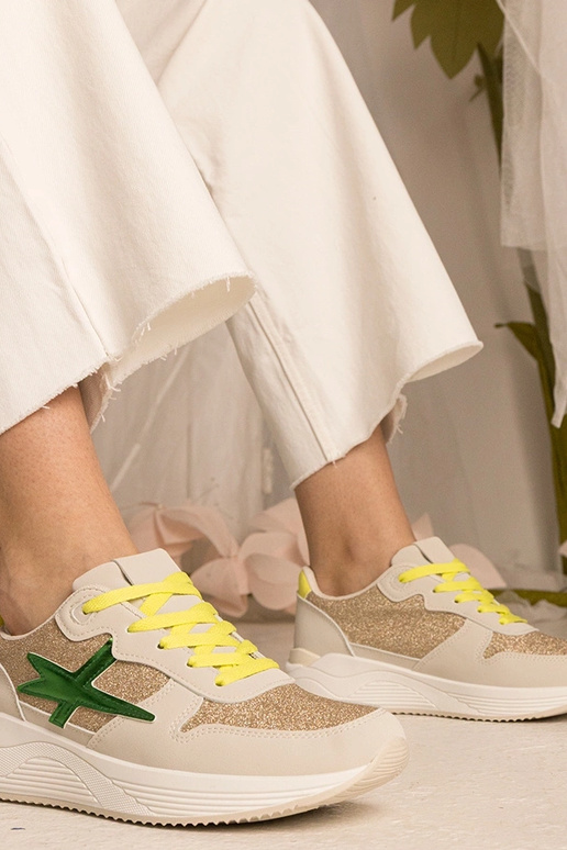 Zapatillas deportivas beige para...