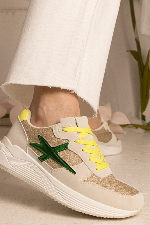 Zapatillas deportivas beige para...