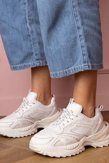 Zapatillas deportivas blancas para mujer en plataforma gruesa Lirana