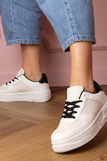 Zapatillas deportivas color arena para mujer en plataforma Luneta 2