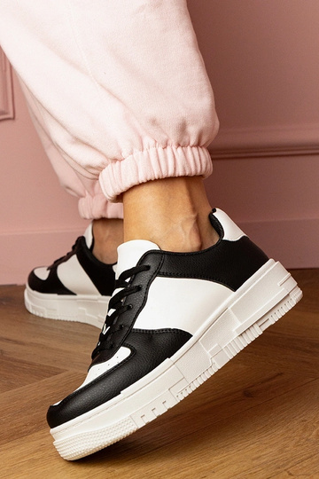 Zapatillas deportivas negras para mujer en plataforma Luneta 2