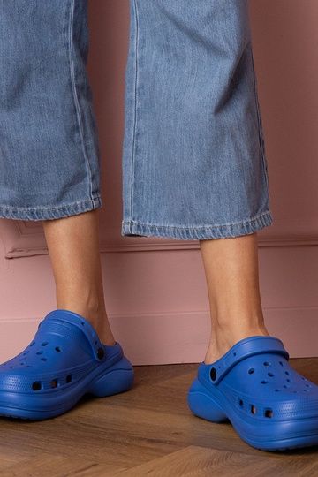 Kameris zapatillas cerradas de mujer azules con plataforma