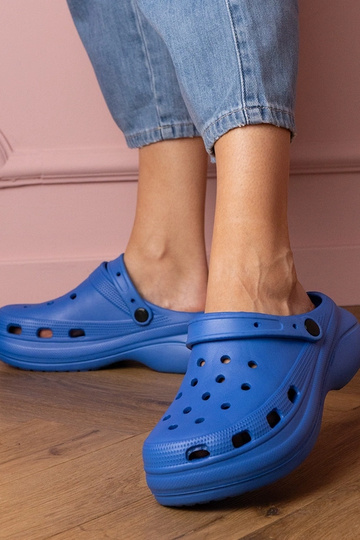 Kameris zapatillas cerradas de mujer azules con plataforma 2