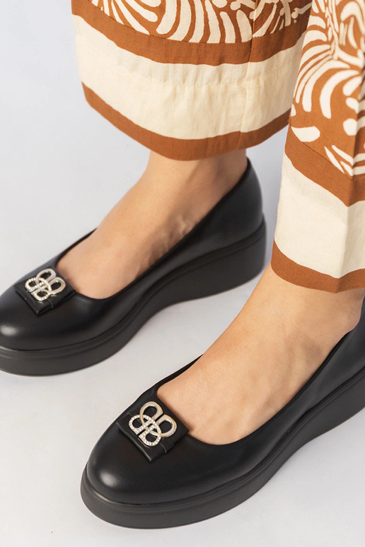 Mocasines negros con plataforma y...