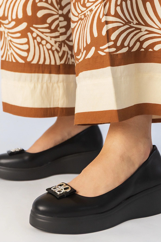 Mocasines negros con plataforma y...