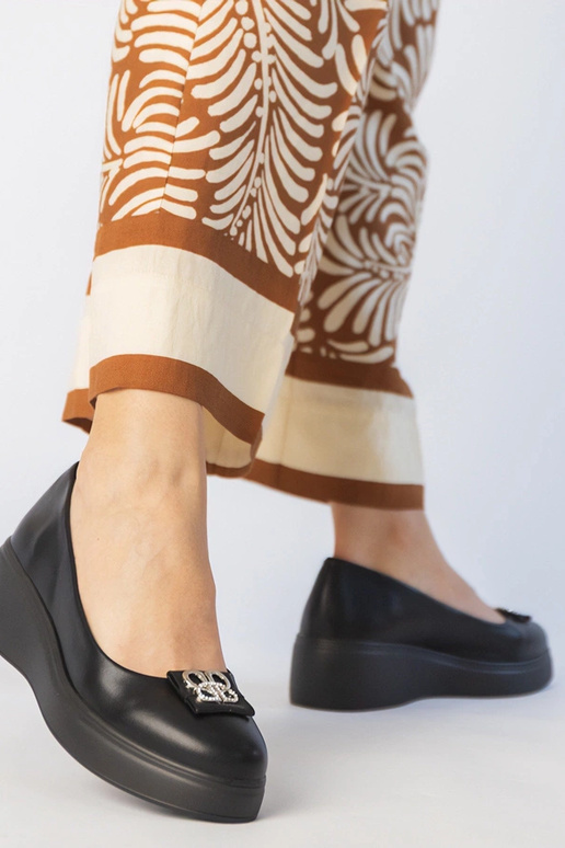 Mocasines negros con plataforma y...