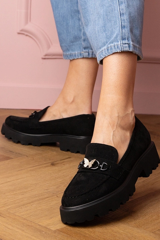 Mocasines negros para mujer con... Mocasines negros para mujer con...