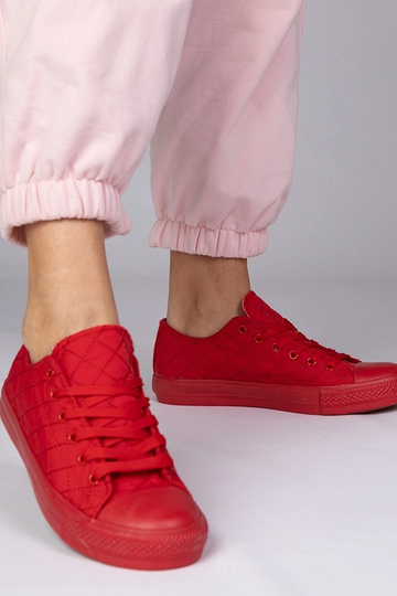 Zapatillas rojas clásicas con costuras, "Nessa" 2