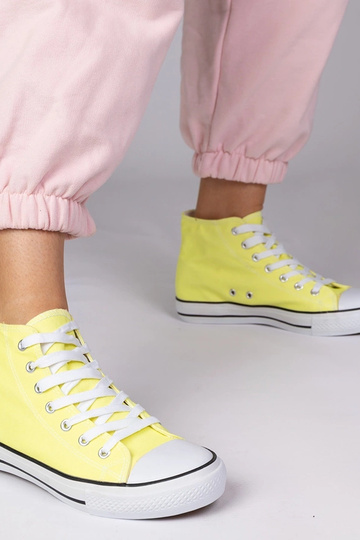 Zapatillas amarillas clásicas por encima del tobillo, "Kattin"