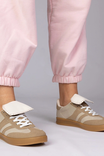 Zapatillas deportivas color arena para mujer, "Lukka"