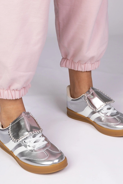 Zapatillas deportivas plateadas para...