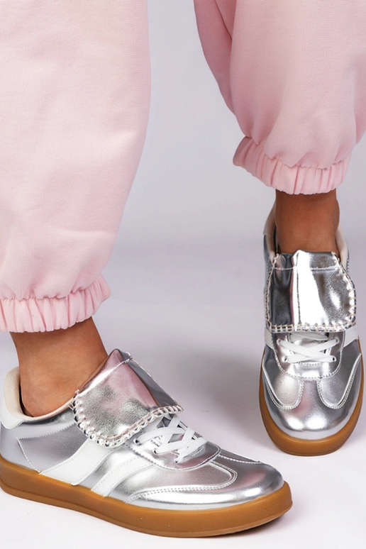 Zapatillas deportivas plateadas para...