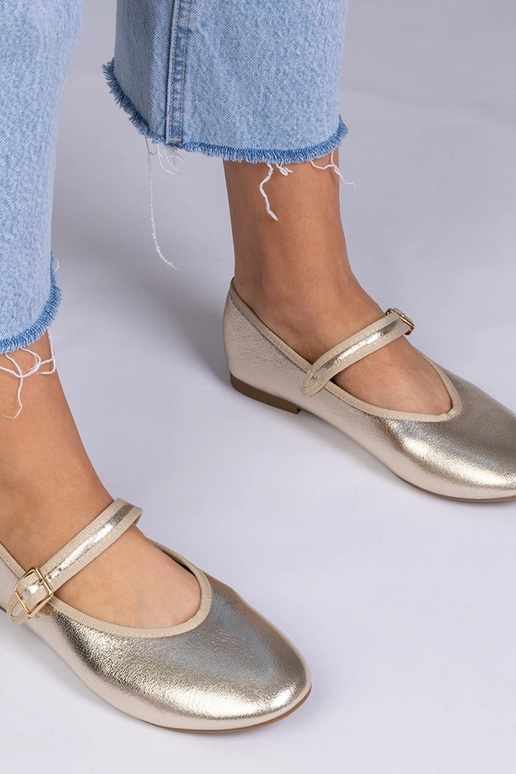 Bailarinas doradas para mujer con...