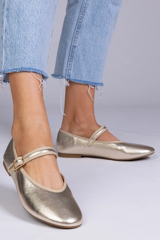 Bailarinas doradas para mujer con...
