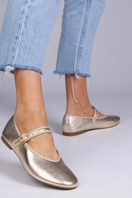 Bailarinas doradas para mujer con...