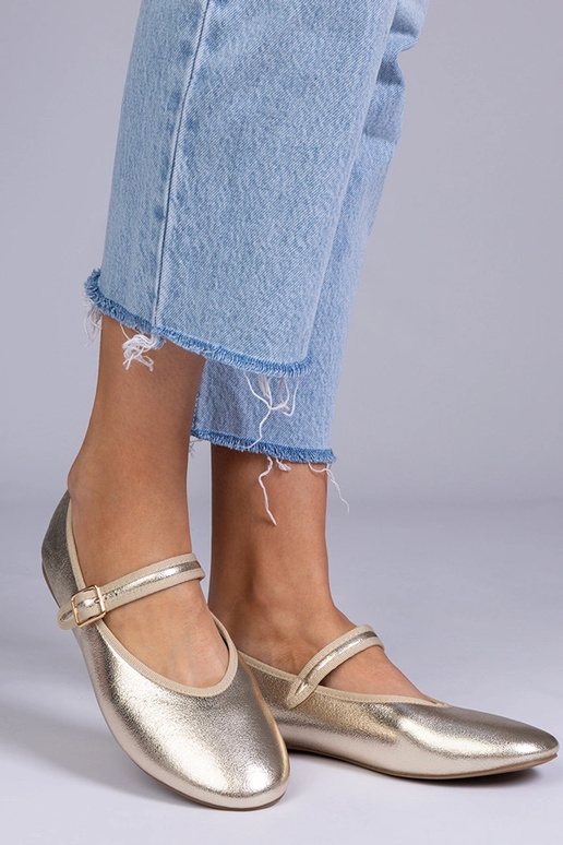 Bailarinas doradas para mujer con...