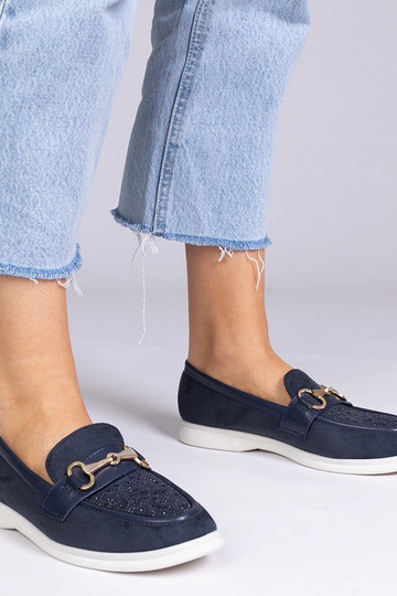 Mocasines azul oscuro de...