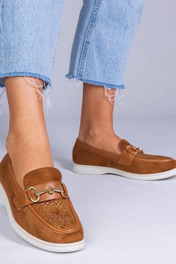 Mocasines marrones de piel...