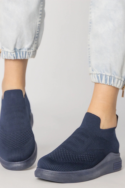 Zapatillas destalonadas azul marino,...