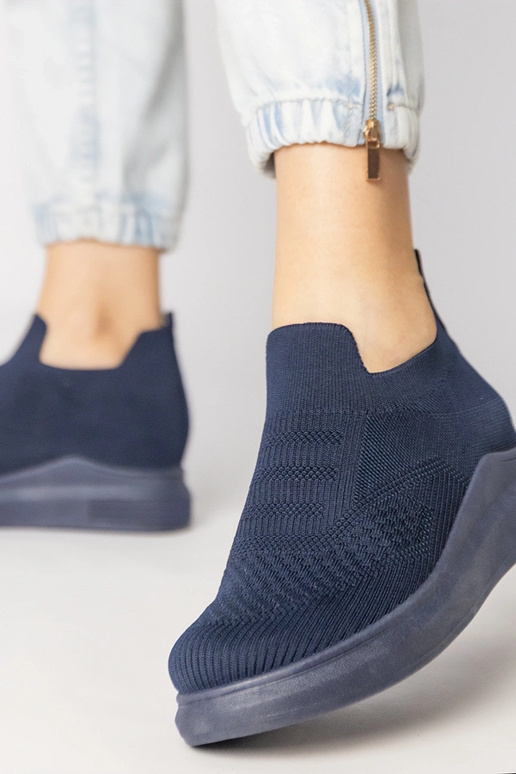 Zapatillas destalonadas azul marino,...