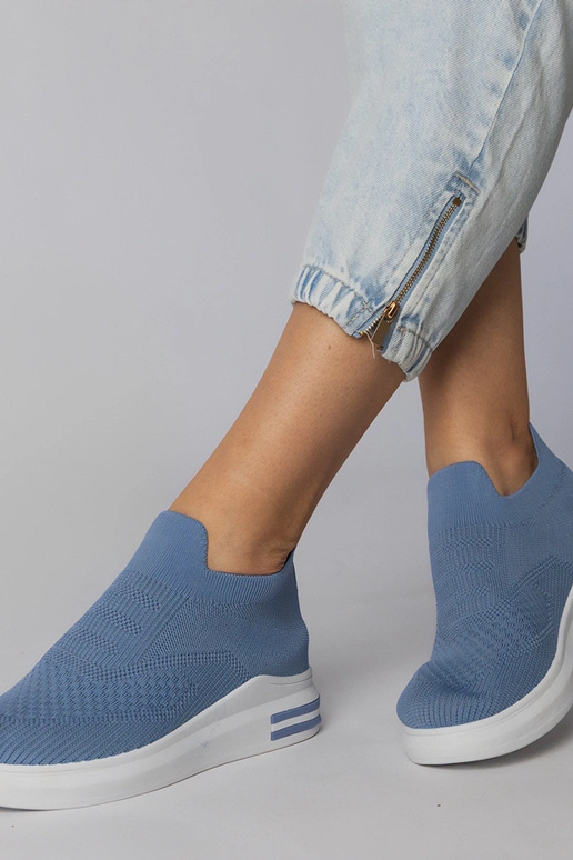 Zapatillas destalonadas azules,...