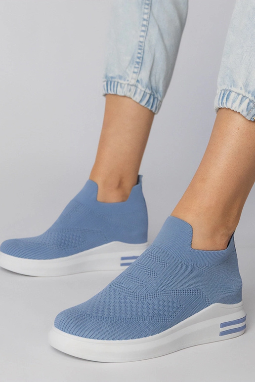 Zapatillas destalonadas azules,...