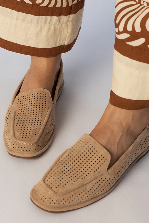 Mocasines color arena de ante...