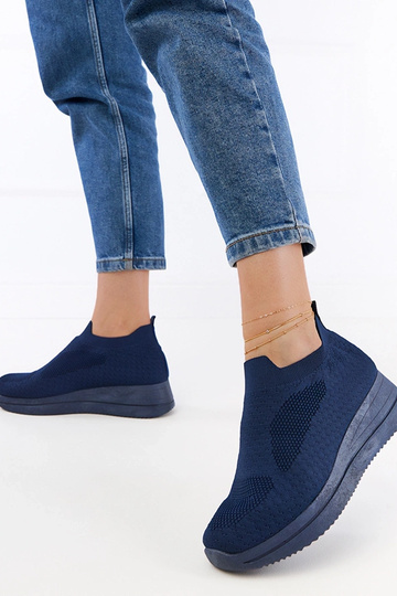 Zapatillas deportivas de tela azul marino Romaro