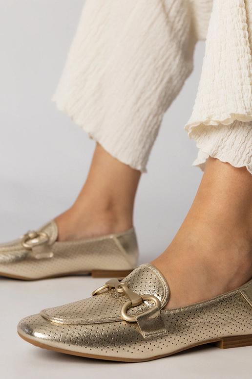 Bailarinas elegantes dorados con... Bailarinas elegantes dorados con...