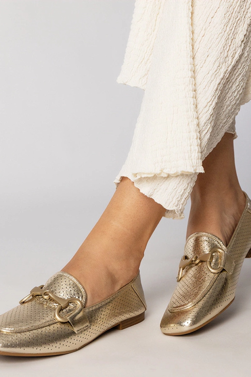 Bailarinas elegantes dorados con... Bailarinas elegantes dorados con...