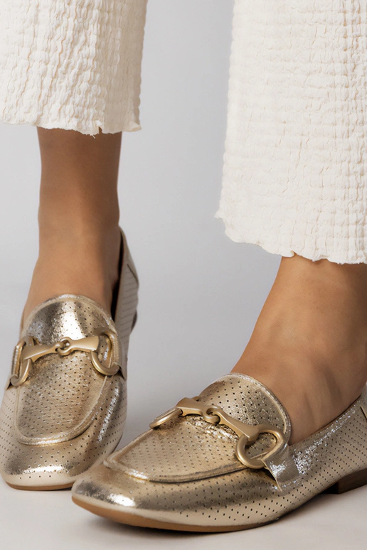 Bailarinas elegantes dorados con... Bailarinas elegantes dorados con...