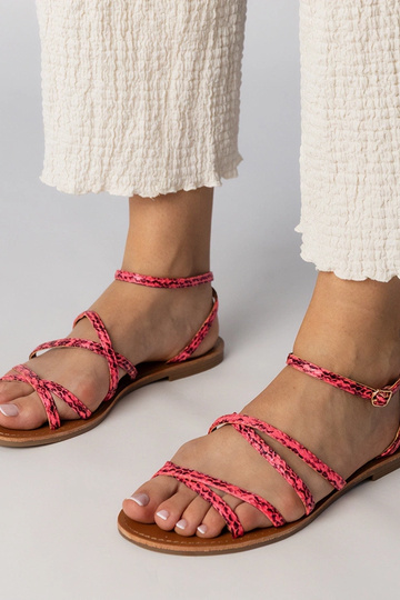 Sandalias rosas de suela plana, "Kates" 2