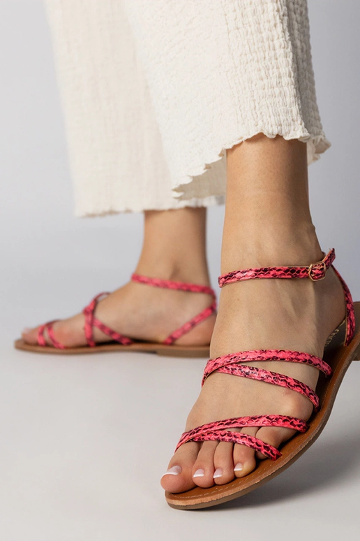 Sandalias rosas de suela plana, "Kates"